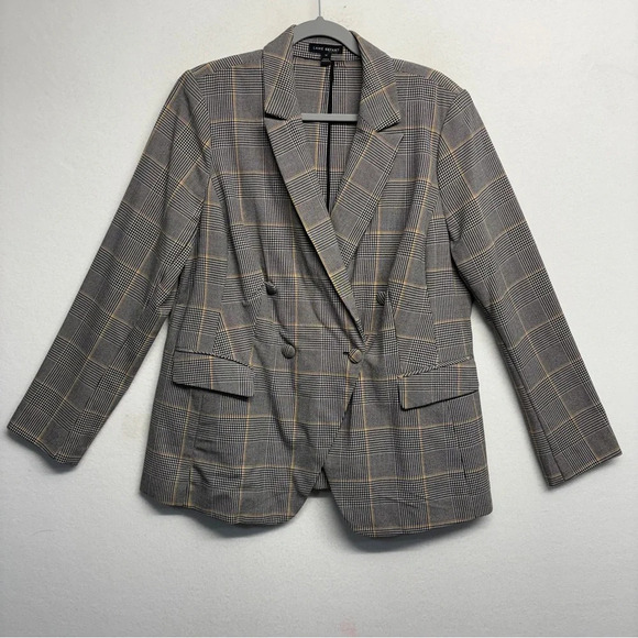 Lane Bryant Plus Size Double Breasted Blazer in Bastille Plaid Check size 14 - Picture 5 of 13